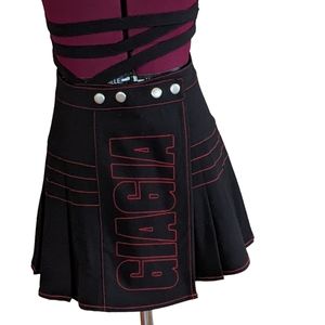 I.AM. GIA Dolls Kill Esme pleated strappy wrap high waisted mini skirt XS